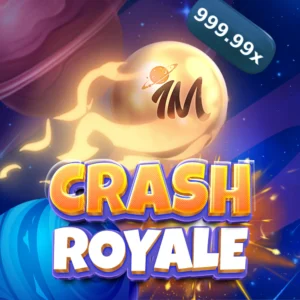 Royal Rush Crash game with golden meteor ball and huge 999.99x multiplier, inviting Canadian players to place bets and cash out fast before the crash.